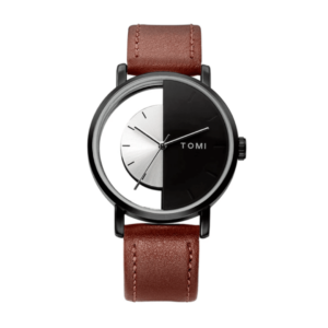TOMI T-080 Unisex Leather Watch for Men and Women in Pakistan