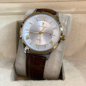 Poedegar Day-Date Leather Watch for Men in Pakistan